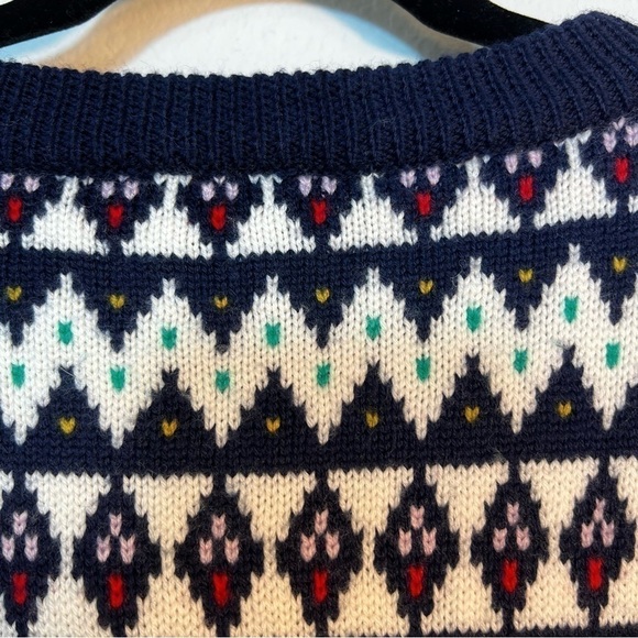 La Ligne Merino Wool Recurate Courchevel Henley fair isle sweater size xl - Picture 7 of 11